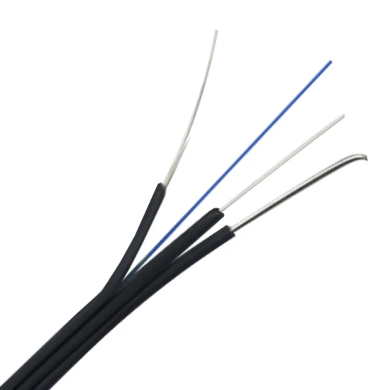 Fibra para casa duelo óptico 1 cabo pendente de fibra óptica plana de 2 núcleos FTTH de modo único